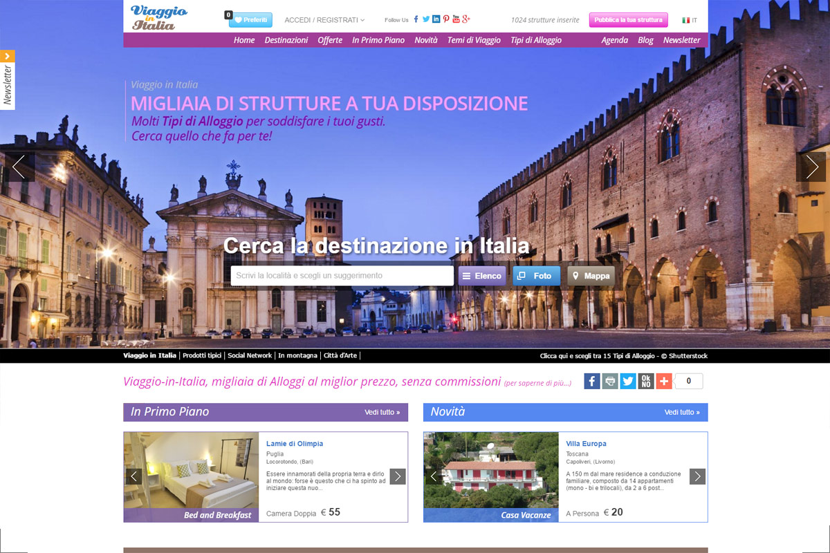 Sudio, realizzazione e gestione del progetto Viaggio-in-Italia