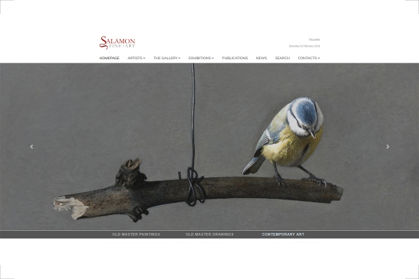 Homepage del sito web Salamon Fine Art